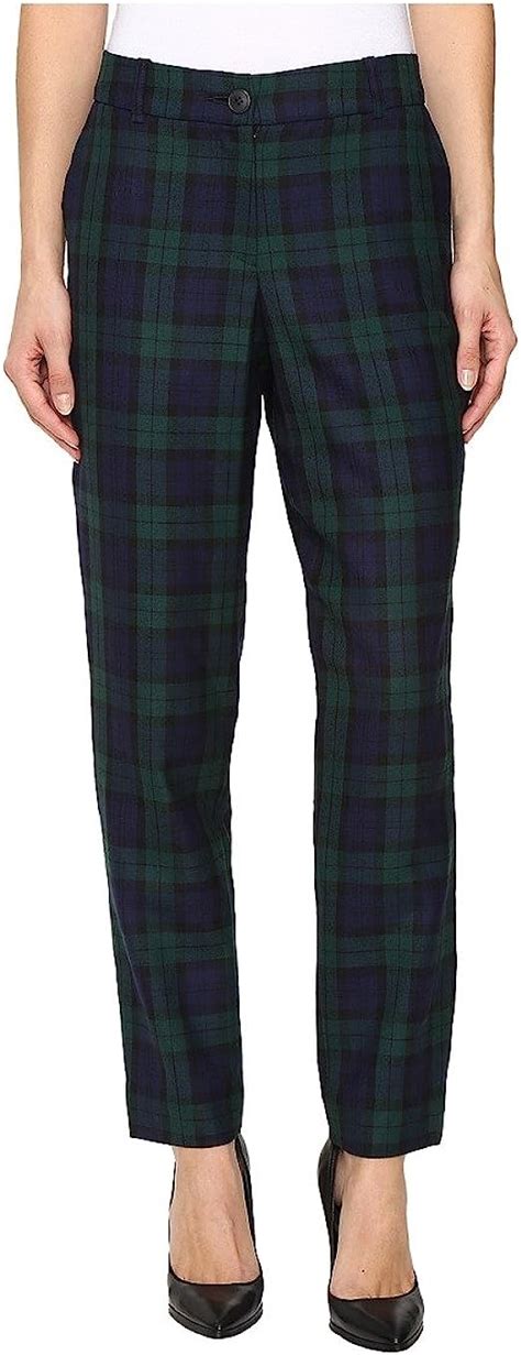 ladies black watch tartan trousers|ladies double layer check pants.